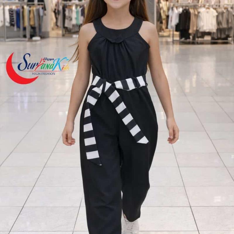 1 دستة × طقم سلوبت بناتي 3 قطع اسود