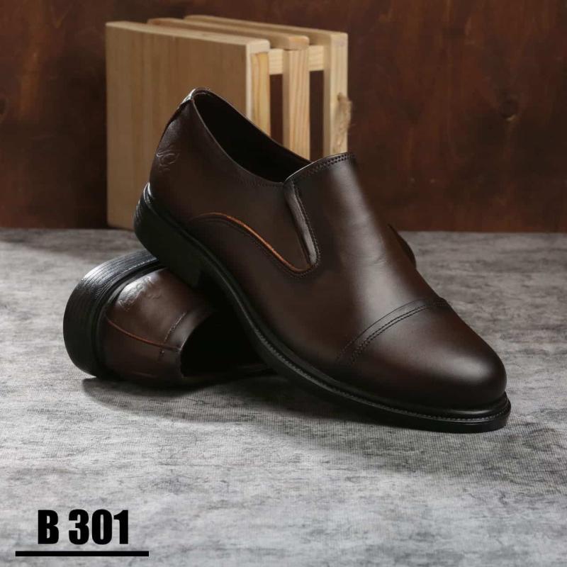 1 كرتونه×حذاء كلاسيك جلد طبيعي بني كود B-301