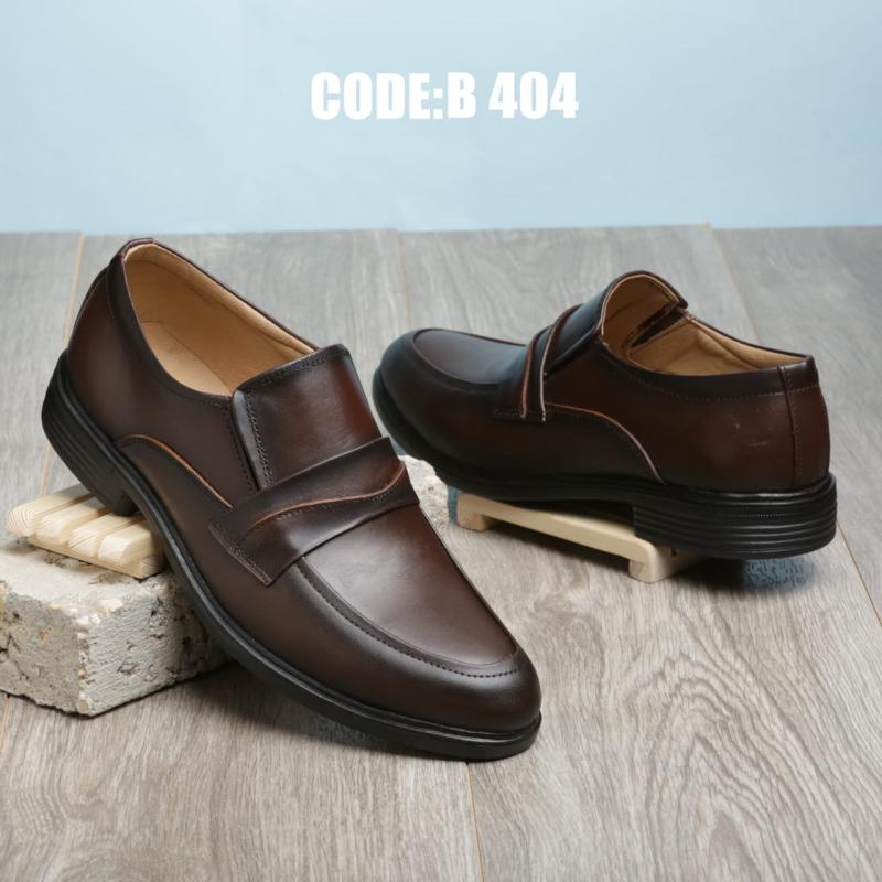 1 كرتونه×حذاء رجالي كلاسيك جلد طبيعي بني كود B-404