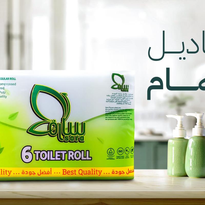 100 باله×مناديل تواليت رول عرض 6×1