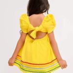 فستان بناتي اصفر Zig Dress – 50 قطعة