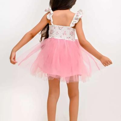 فستان بناتي روز Tulle Dress – 50 قطعة